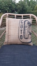 Coussin carre jute d'occasion  Montluel