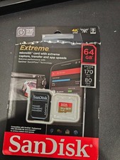 Cartão de memória microSD flash SanDisk Extreme Speed até 170 MB/s 64GB SDXC UHS-I, usado comprar usado  Enviando para Brazil