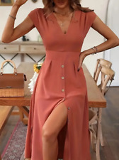 Midi sommerkleid knopfdetail gebraucht kaufen  Soest