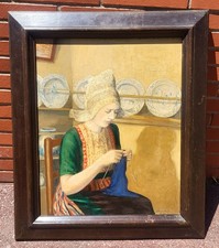 Ducretet. woman knitting d'occasion  Expédié en Belgium