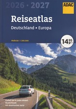ADAC Reise Atlas 2026 / 2027 Deutschland 1:200000 (+ Europa) Straßenatlas Karte na sprzedaż  Wysyłka do Poland