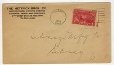 1913 TOLEDOA OHIO HETTRICK BROS CO TOLDOS E TENDAS E SELO POSTAL PACOTE Q1 comprar usado  Enviando para Brazil