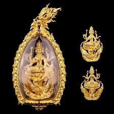 Amuleto tailandês folheado a ouro Hindu Brahma Deus da Criação Cisne Cavalgando Thao Maha Phrom comprar usado  Enviando para Brazil