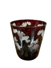 Vaso vetro rosso usato  Torino