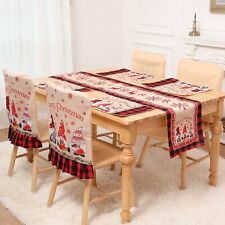 Conjunto X'mas Table Deco 1 peça corredor de mesa + 4 peças tapetes de mesa + 4 peças capa traseira para cadeira , usado comprar usado  Enviando para Brazil