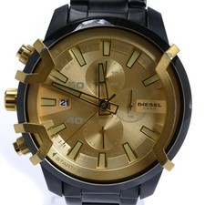 Diesel Glyphedo DZ-4525 relógio de quartzo masculino mostrador dourado pulseira de aço Bk novo, usado comprar usado  Enviando para Brazil