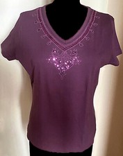 Shirt mauve brodé d'occasion  Saint-Ouen