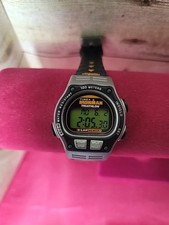Vintage Timex Ironman Triathlon Relógio Masculino Indiglo 8 Voltas Preto 100M Raro! comprar usado  Enviando para Brazil