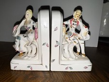 Antigo Banco de Desmaio Vitoriano FRANCÊS PROVINCIAL Homem Mulher Conjunto BOOKENDS comprar usado  Enviando para Brazil