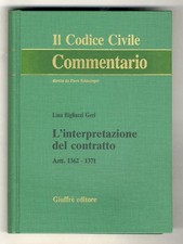 Interpretazione del contratto. usato  Firenze