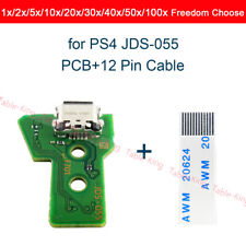 Placa de porta de carregamento de energia USB + cabo de 12 pinos para controles Sony PS4 JDS-055 comprar usado  Enviando para Brazil
