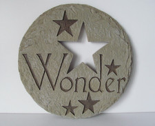 Placa de parede redonda WONDER estrelas degraus sala quintal jardim marrom, usado comprar usado  Enviando para Brazil