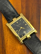 2001 Bulova relógio unissex tanque tom dourado mostrador preto 97B41 26mm - Nova bateria comprar usado  Enviando para Brazil