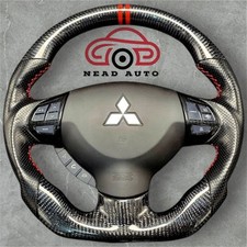 Volante esportivo Mitsubishi Lancer Evo (2007-16) fibra de carbono real atualizado. comprar usado  Enviando para Brazil