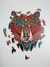 WOOD PUZLE Drewniane Puzzle Niedźwiedź 95 el. Rozmiar 360х300 mm, używany na sprzedaż  PL