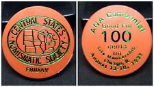 Central States Numismatic Society 1991 ANA Centennial bom para 100 centavos laranja comprar usado  Enviando para Brazil
