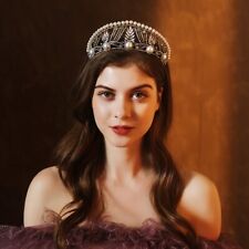 Tiara clássica pérola cristal 6 cm de altura coroa casamento rainha concurso para mulheres comprar usado  Enviando para Brazil