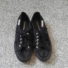 Superga black lace for sale  NORWICH