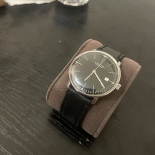 Junghans Max Bill relógio automático vidro de safira 38 mm mostrador preto 27/4701.02 comprar usado  Enviando para Brazil