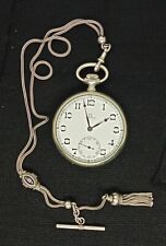 Relógio de bolso Omega vintage, funcionando, corda manual com corrente de prata comprar usado  Enviando para Brazil