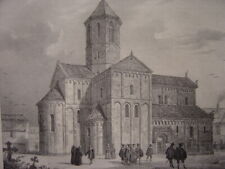 Grande lithographie église d'occasion  Brumath