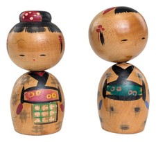 Vintage Criativo Kokeshi Casal de Bonecas Sosaku Japonesas Estilo Bobblehead 9cm comprar usado Vintage Criativo Kokeshi Casal de Bonecas Sosaku Japonesas Estilo Bobblehead 9cm comprar usado  Enviando para Brazil