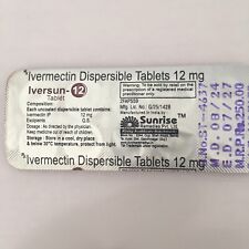 IVERMECTIN TABLETS/12 M G/ ONE STRIP OF 10/TWO DAY FREE SHIPPING segunda mano  Embacar hacia Argentina