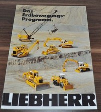 lata 80. Liebherr Koparka Ciągnik Ładowarka Ruch ziemny Roboty ziemne Brochure Broszura Broszura na sprzedaż  PL