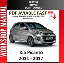 KIA PICANTO 2011 2012 2013 2014 2015 2016 2017 MANUAL DE OFICINA DE REPARO DE SERVIÇO, usado comprar usado  Enviando para Brazil