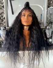 Usado, Peruca de cabelo trançado frente de renda preta peruca de trança trançada frente de renda peruca de cornrow comprar usado  Enviando para Brazil