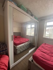 Mirrorred white sliding for sale  ROMFORD