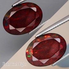 Usado, 5,58 ct. Hardy FORTE! Opala espumante natural GRANDE cor chocolate e arco-íris Etiópia comprar usado  Enviando para Brazil