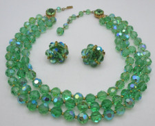 Vtg green crystal for sale  Monroe