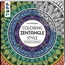 Coloring zentangle style gebraucht kaufen  Ohlsbach