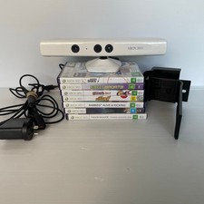 Usado, Sensor Kinect Oficial Genuíno Branco Xbox 360 + Jogos + Adaptador de Energia + Suporte de TV comprar usado  Enviando para Brazil