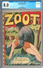 Zoot Comics #10 Capa Boa Menina de Alta Qualidade Kamen Arte Era de Ouro Raposa 1947 CGC 8.0 comprar usado  Enviando para Brazil