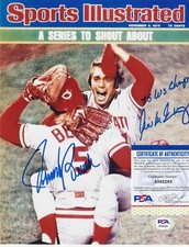 JOHNNY BENCH/ WILL MCENANEY  CINCINNATI REDS PSA SPORTS ILLUSTRATED SIGNED 8x10 comprar usado  Enviando para Brazil