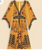 Vestido FARM RIO tapeçaria tropical Kaftan amarelo XXS comprar usado  Enviando para Brazil