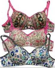 Sutiã feminino mistura de algodão levemente acolchoado sem fio combo pacote com 3 comprar usado  Enviando para Brazil