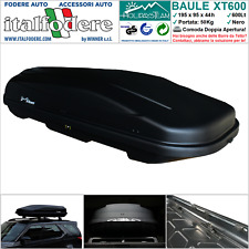 BOX BAULE DA TETTO AUTO 600Litri Cofano Carbox Portabagagli Portapacchi Portasci, używany na sprzedaż  Wysyłka do Poland