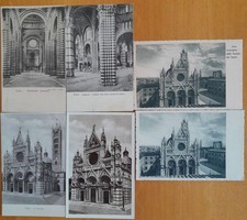 6 ANTICHE CARTOLINE DI SIENA A BASSISSIMO COSTO - CATTEDRALE - FORMATO PICCOLO comprar usado  Enviando para Brazil