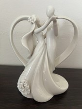 Decoração de bolo de casamento de porcelana Bella Novia - Noiva e noivo dançando - Excelente! comprar usado  Enviando para Brazil