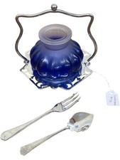 Vintage blue glass for sale  EXETER
