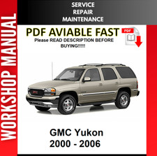 GMC YUKON 2000 2001 2002 2003 2004 2005 2006 MANUAL DE TALLER DE REPARACIÓN DE SERVICIO segunda mano  Embacar hacia Mexico