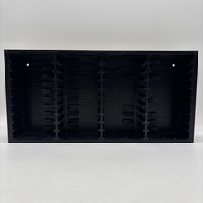 Suporte de parede 40 fita cassete madeira preta armazenamento rack vintage 18,5" por 9,5 comprar usado  Enviando para Brazil