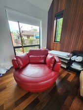 Red leather loveseat for sale  San Diego