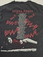 Camiseta concerto SELENA GOMEZ Revival Tour 2016 preta pequena dupla face locais M, usado comprar usado  Enviando para Brazil
