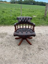 Leather chesterfield style for sale  MUIR OF ORD