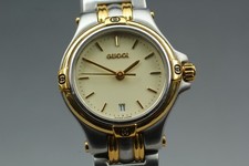 Usado, [Perto de Estado Perfeito] Vintage Gucci 9040L 26mm Mostrador Dourado Data Quartzo Relógio Feminino JAPÃO comprar usado  Enviando para Brazil