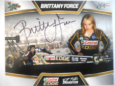 Brittany Force 2007 assinado CASTROL EDGE TOP FUEL NHRA Dragster 8x10 cartão de herói comprar usado  Enviando para Brazil